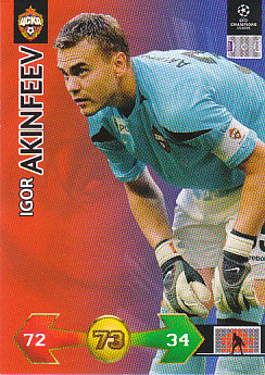 Igor Akinfeev CSKA Moscow 2009/10 Panini Super Strikes CL #64